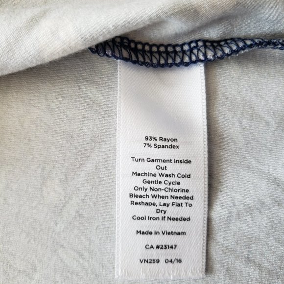 Talbots Peasant Floral Pleated Neckline 3/4 Sleeves Blue Top - Picture 6 of 7